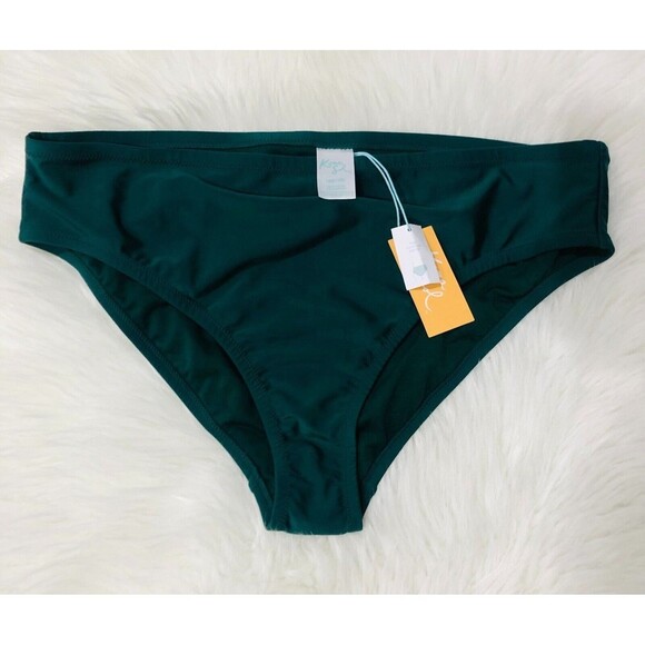 Kona Sol Women's High Coverage Hipster‎ Bikini Bottom Green 16W/18W NWT - Picture 1 of 6